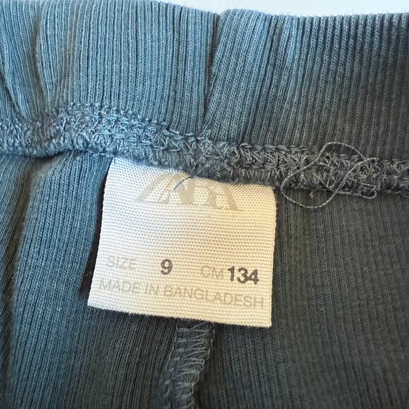 Zara Kids Blue Ribbed Long John Pants 9 - Picture 6 of 7